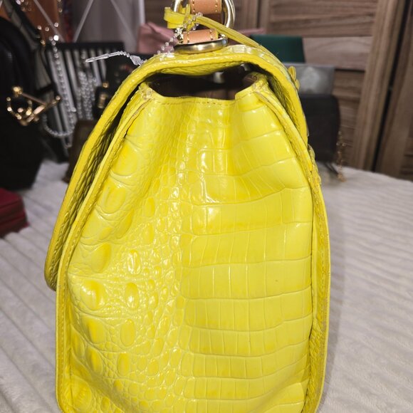 Brahmin Phoebe Citron Woven Leather Bag - Picture 3 of 15